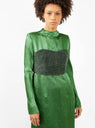 Crushed Satin Dress Light Green