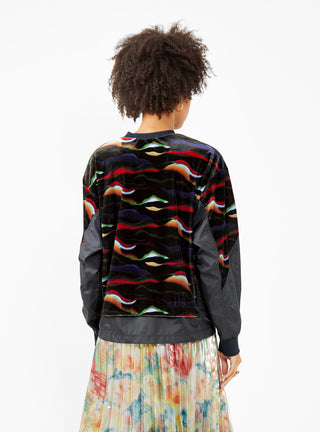 Printed Velour Top Black by TOGA PULLA | Couverture & The Garbstore