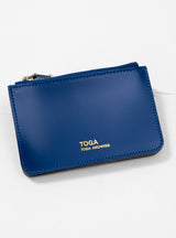Small Leather Wallet Khaki & Blue by TOGA PULLA | Couverture & The Garbstore