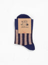 Bisel Socks Navy & Beige Stripe