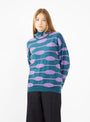 Bubble Knit Hoodie Green & Lavender by Henrik Vibskov | Couverture & The Garbstore
