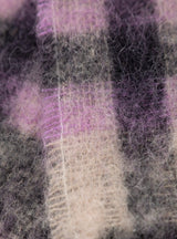 Sliced Wool Scarf Purple Check by Henrik Vibskov | Couverture & The Garbstore