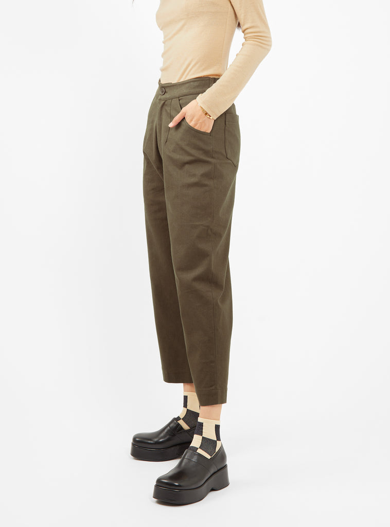 Signature Curve Leg Trousers Brown by 7115 by Szeki | Couverture & The Garbstore