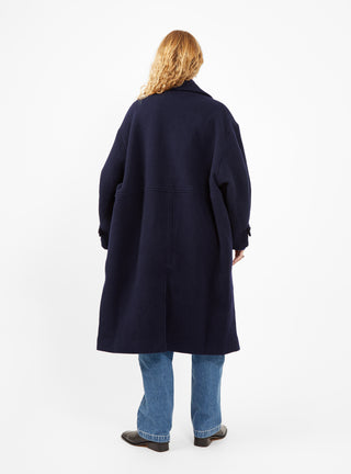 Cuffed Wool Coat Navy by 7115 by Szeki | Couverture & The Garbstore