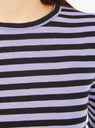 Charlotte T-shirt Black & Lilac Stripe