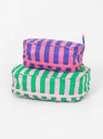 Packing Cube Set Blue, Pink & Green Awning Stripe