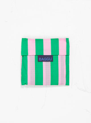 Standard Baggu Tote Bag Pink & Green Awning Stripe by BAGGU | Couverture & The Garbstore