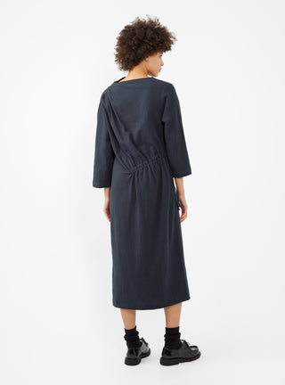 Ruched Dress Dark Navy by Black Crane | Couverture & The Garbstore