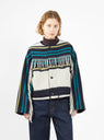 Nuclear Wool Blanket Jacket Beige & Blue Stripe