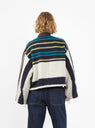 Nuclear Wool Blanket Jacket Beige & Blue Stripe