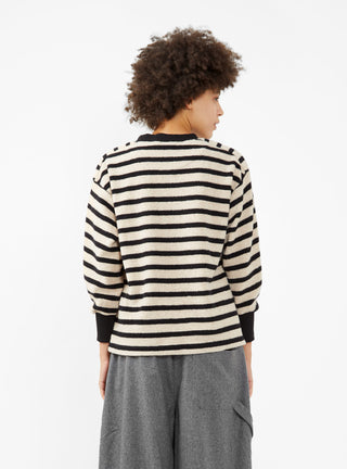 Gym T-shirt Black & Oatmeal Stripe by Girls of Dust | Couverture & The Garbstore