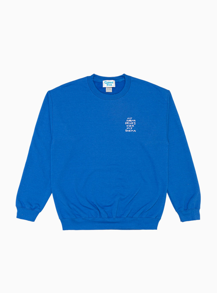 My Karma Sweatshirt Royal Blue by Gimme Five | Couverture & The Garbstore