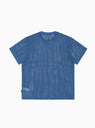 Cotton Mesh T-shirt Ocean Blue