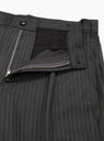 Volume Pleated Trousers Grey Stripe