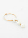 Pearl 18K Gold Hoop Earrings