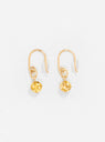 Faceted Stone Golden Citrine 9K Gold Earrings