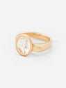 Stone Rock Crystal Gold Plated Ring