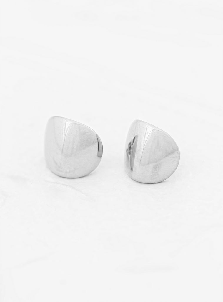 Silver Stud Hoop Earrings