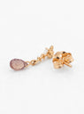 Antic Pink Sapphire Moonstone & Diamonds Earring by Celine Daoust