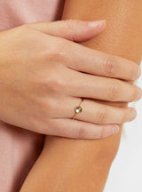 Light Green Tourmaline & Diamonds Ring Gold by Celine Daoust | Couverture & The Garbstore