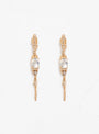 Moonstone & Diamonds Long Earrings Gold by Celine Daoust | Couverture & The Garbstore