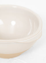 Bowl With Handles White & Natural by Manufacture de Digoin | Couverture & The Garbstore