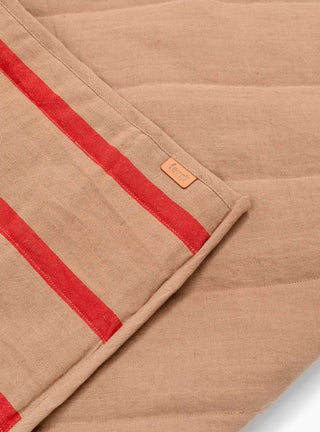 Grand Quilted Blanket Caramel & Red by ferm LIVING | Couverture & The Garbstore