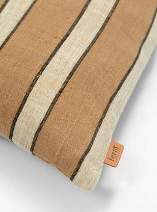 Cotton Cushion Brown & Beige Stripe by ferm LIVING | Couverture & The Garbstore