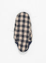Cozy Linen Navy and White Gingham Slippers
