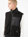 Wool Jersey Vest Jacket Black