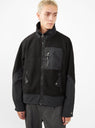 Wool Jersey Blouson Jacket Black