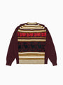 Wool Jacquard Knit Cardigan Dark Red by TOGA VIRILIS | Couverture & The Garbstore