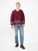 Jacquard Sweater Dark Red by TOGA VIRILIS | Couverture & The Garbstore