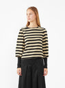 Vidoum Sweater Beige & Black Stripe