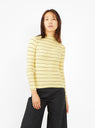 Niba T-shirt Yellow & Burgundy Stripe