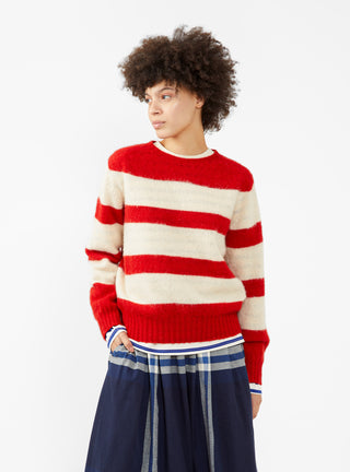A Dance in the Jungle Sweater Red & Beige Stripe by Howlin' | Couverture & The Garbstore
