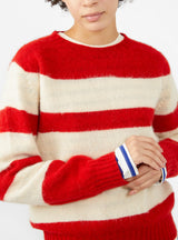 A Dance in the Jungle Sweater Red & Beige Stripe by Howlin' | Couverture & The Garbstore