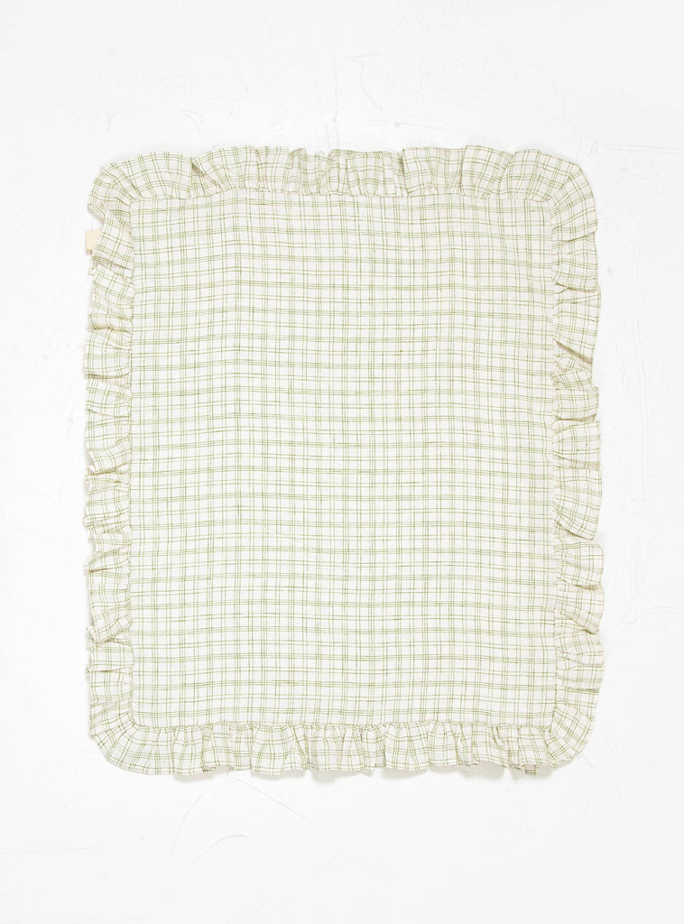 Vanukas Tea Towel Off White & Green Check by Projektityyny | Couverture & The Garbstore