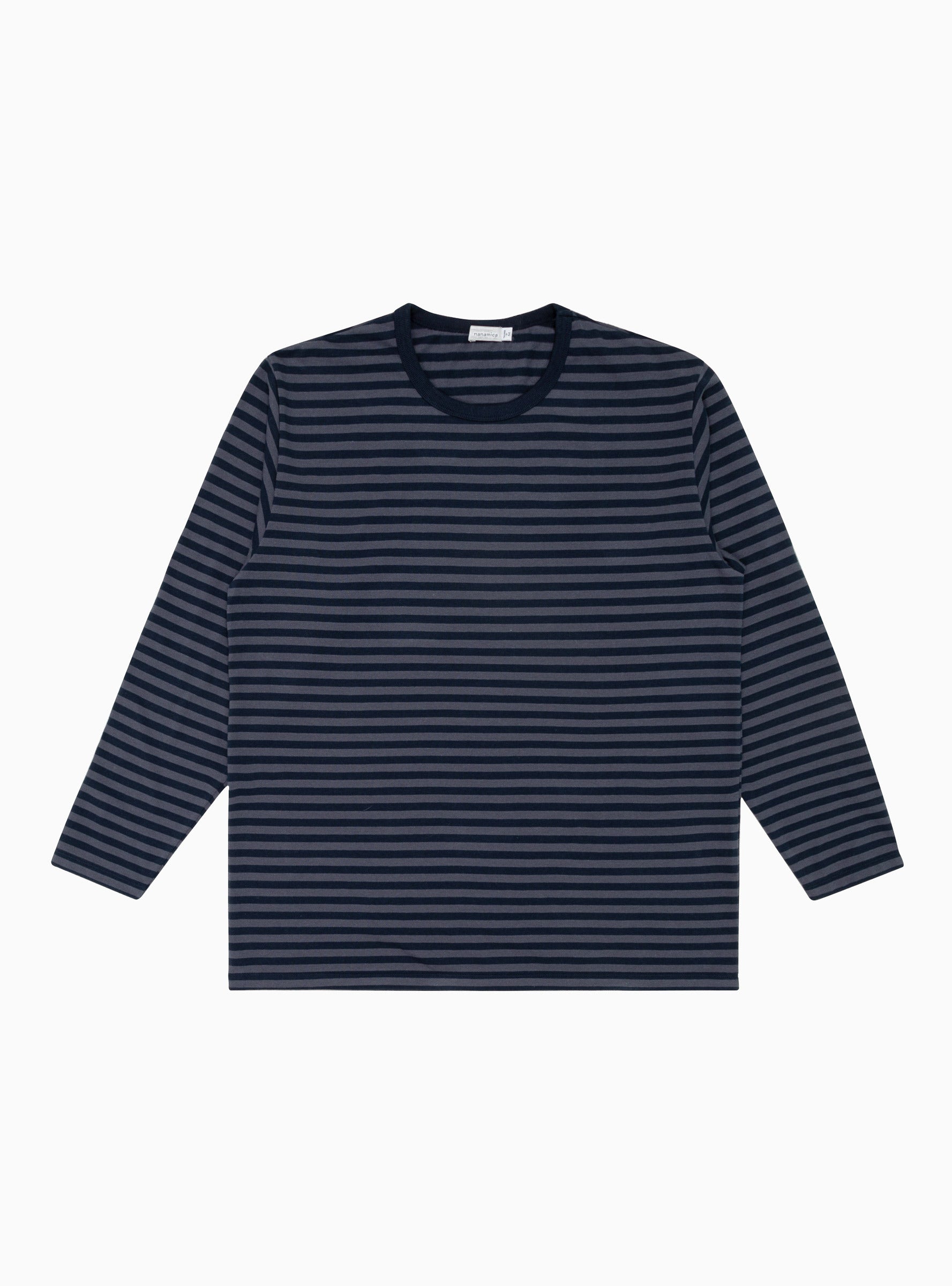 COOLMAX Stripe Long Sleeve Tee Navy & Grey by nanamica | Couverture ...