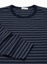 COOLMAX Stripe Long Sleeve Tee Navy & Grey