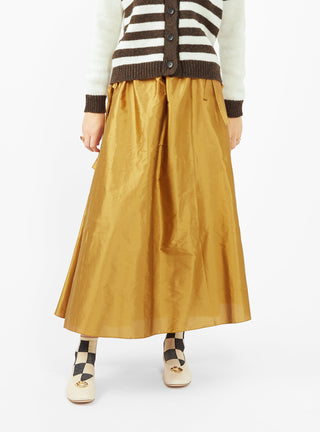 Tallulah Silk Dupion Skirt Ochre by Cawley | Couverture & The Garbstore