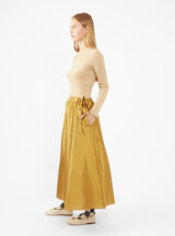 Tallulah Silk Dupion Skirt Ochre by Cawley | Couverture & The Garbstore