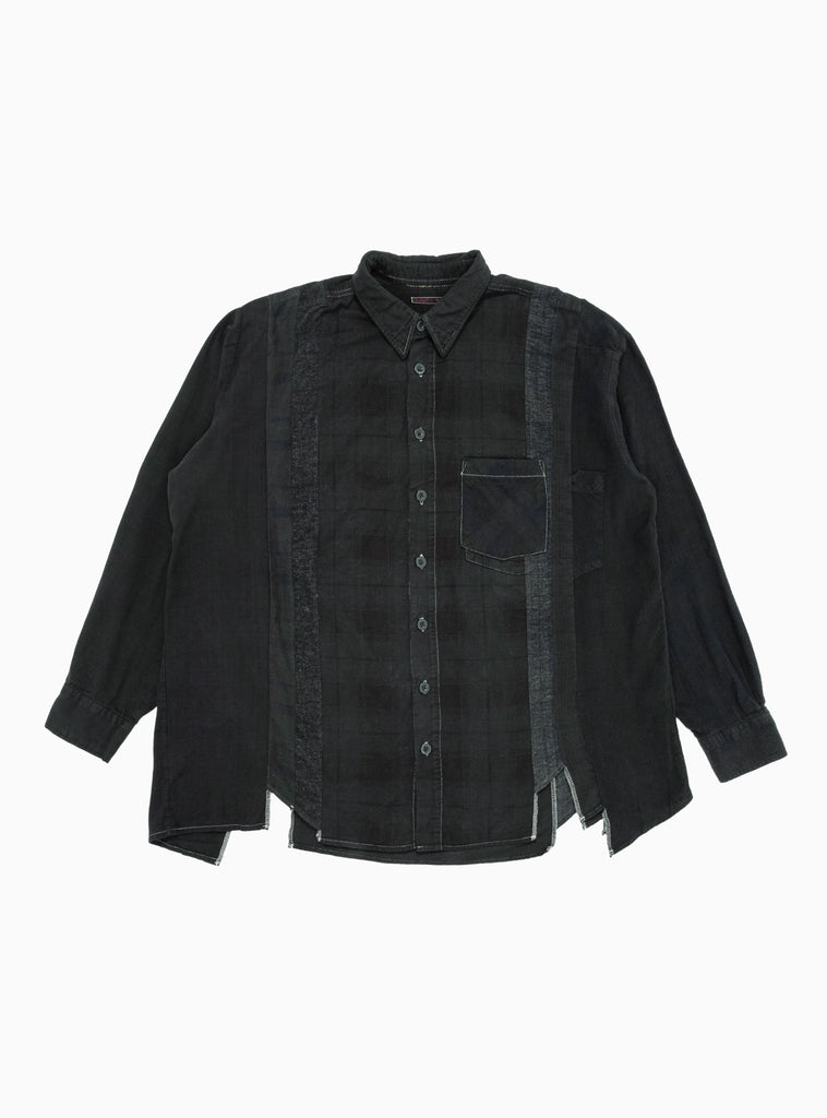 Rebuild 7 Cuts Flannel Shirt Black