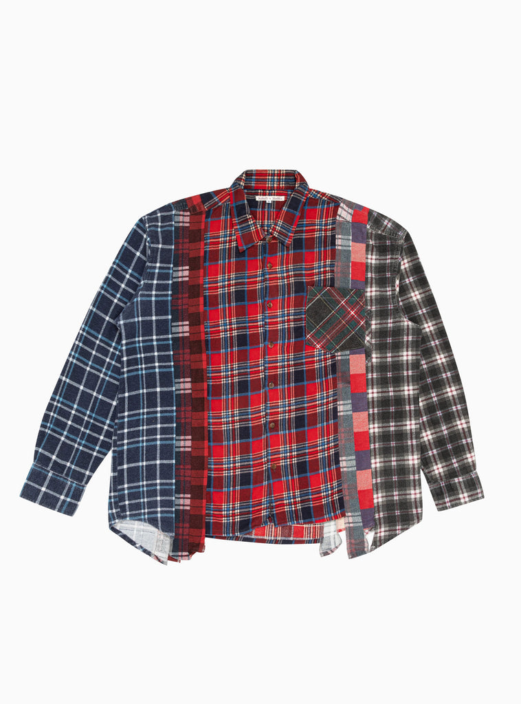 Rebuild 7 Cuts Flannel Shirt Multi Red by Needles | Couverture & The Garbstore