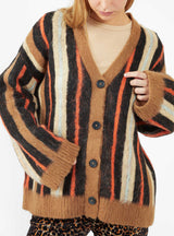 Emmerson Cardigan Brown & Orange Stripe by Rachel Comey | Couverture & The Garbstore