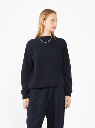 Boucle Crew Sweater Navy by Garbstore | Couverture & The Garbstore