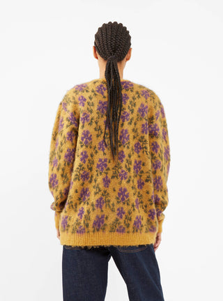 Mohair Cardigan Yellow Floral by Needles | Couverture & The Garbstore