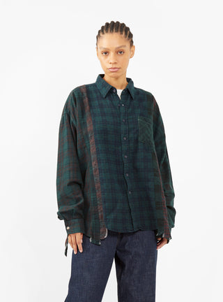 7 Cuts Wide Over Dye Shirt Green by Needles | Couverture & The Garbstore