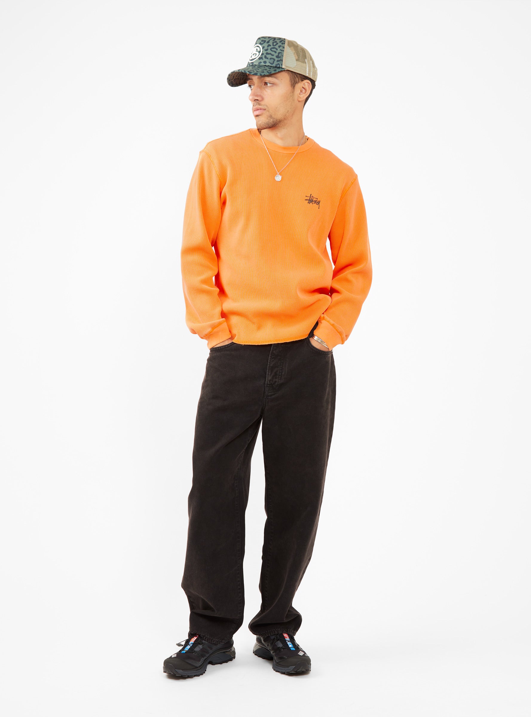 Basic Stock Thermal Top Orange by Stüssy | Couverture & The Garbstore