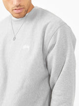 Stock Logo Sweatshirt Heather Grey by Stüssy | Couverture & The Garbstore